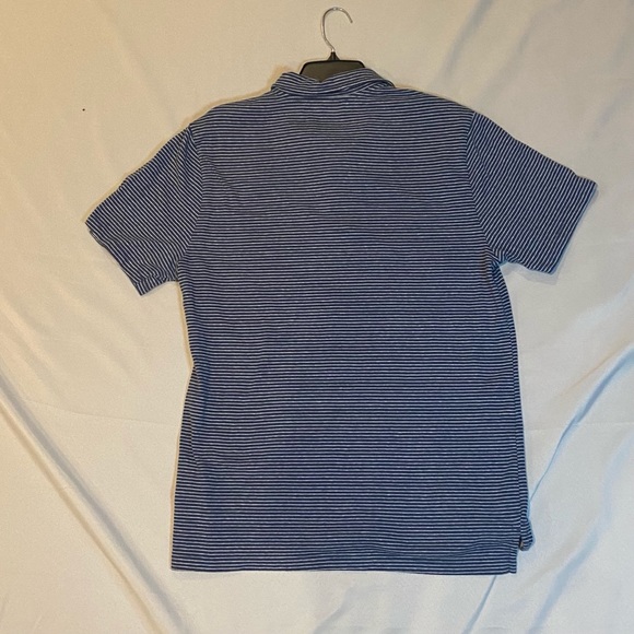 Old Navy Men’s Blue Striped Polo Shirt Large - Picture 4 of 4